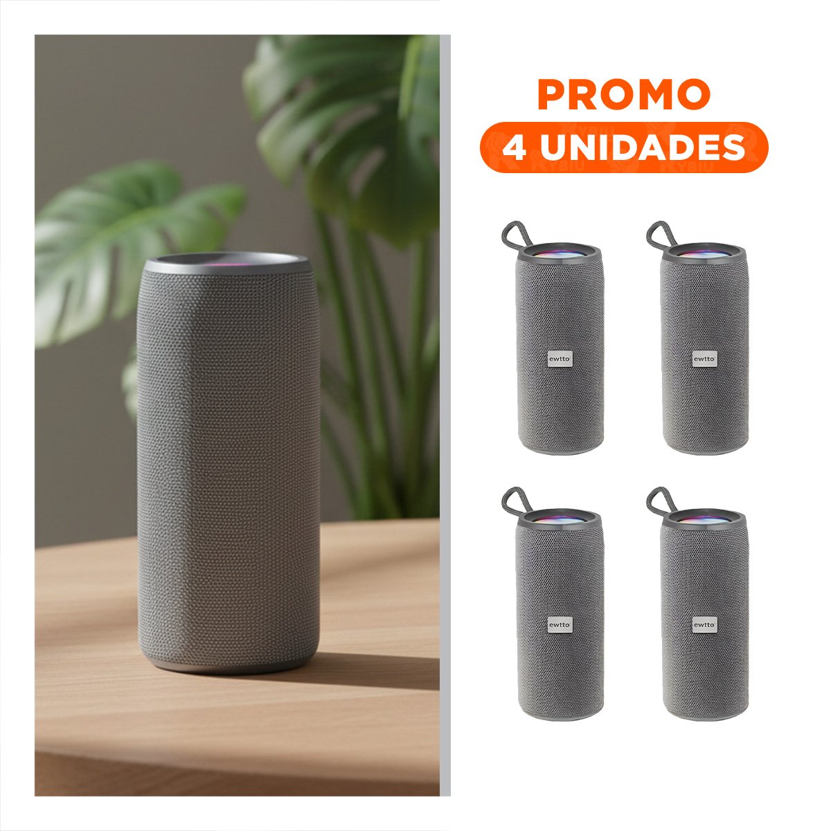 PACK4 BOCINA RECARGABLE PLOMO CON SONIDO EQUILIBRADO Y USO CONTINUO Y+REGALO STICKER - 1