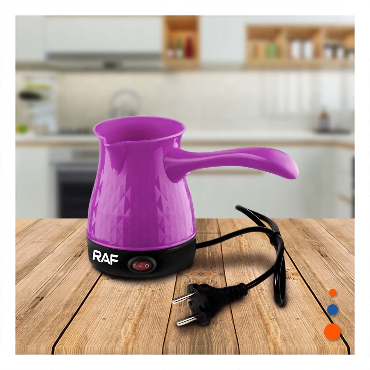 PACK6 APARATO POTENTE DE ACERO INOXIDABLE 500ML MORADO TURCO CON PLASTICO Y+PAPEL REGALO - 2