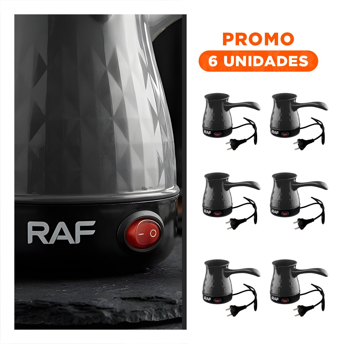 PACK6 PAVA DE PLASTICO NEGRO 500ML TURCA DE ACERO INOXIDABLE PARA CHOCOLATE PRO - 1