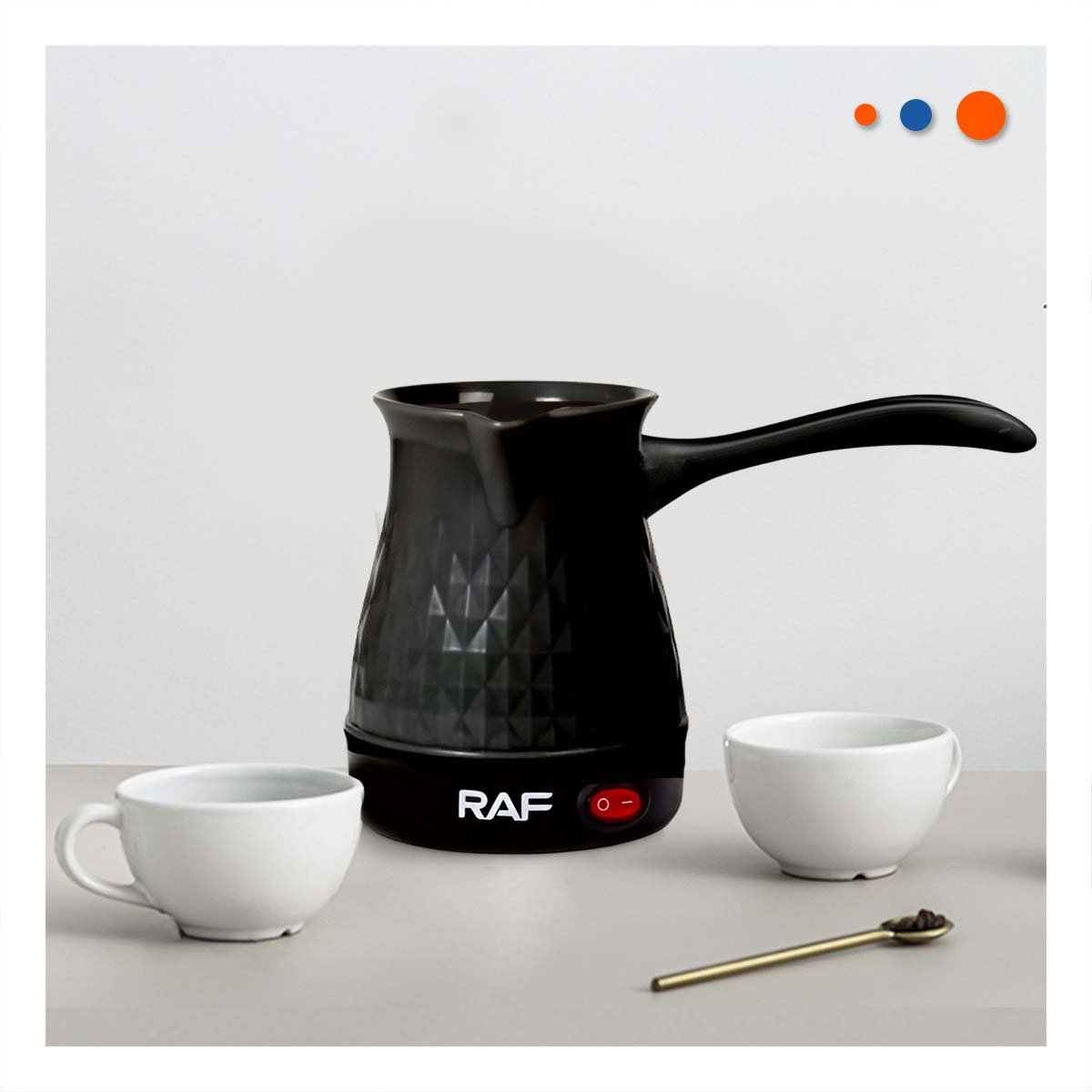 PACK2 PAVA TURCA DE 500ML CON PLASTICO Y ACERO INOXIDABLE NEGRO PARA CHOCOLATE Y+PAPEL REGALO - 2