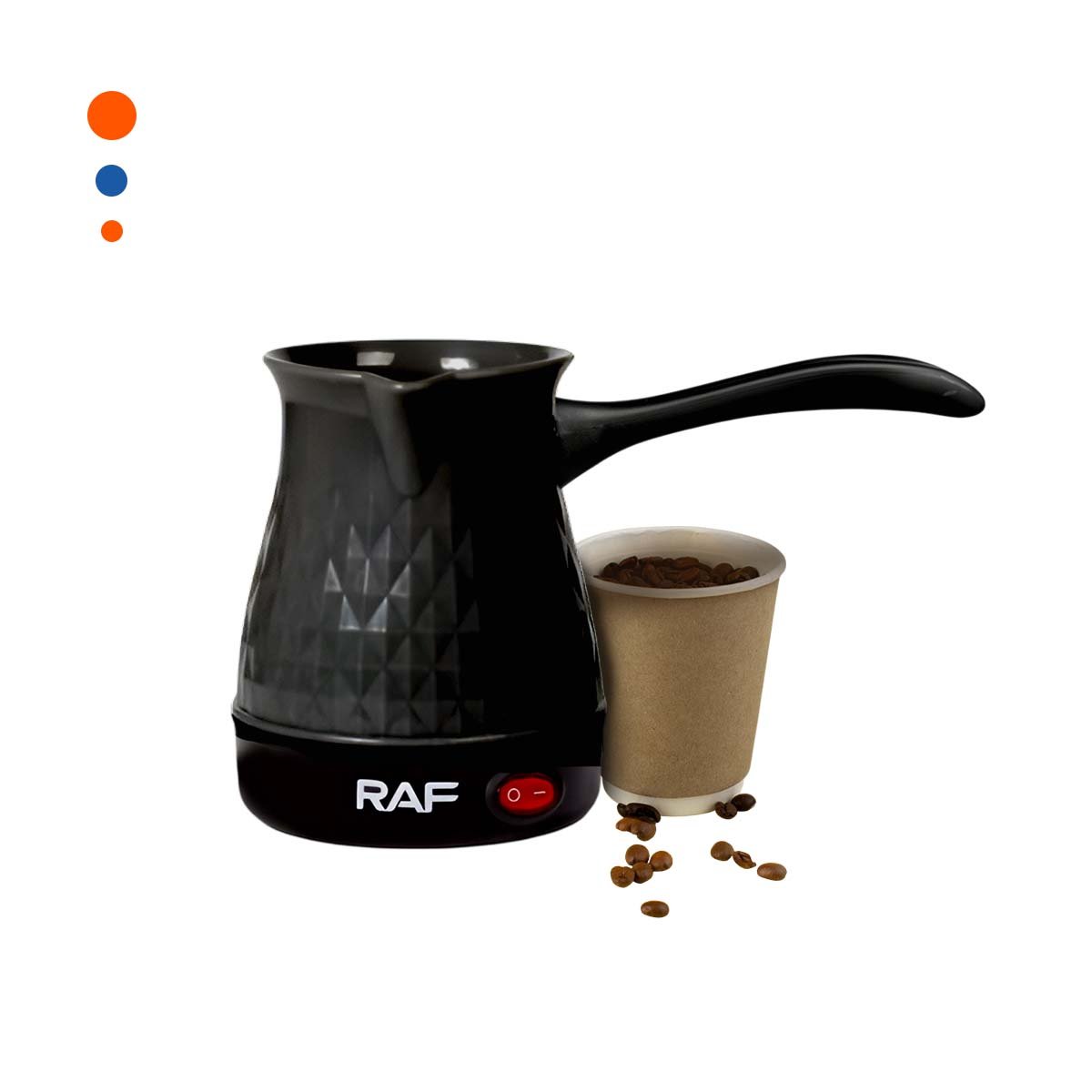 PACK6 MAQUINA TURCA DE 500ML NEGRO CON ACERO INOXIDABLE Y PLASTICO Y+REGALO STICKER - 2