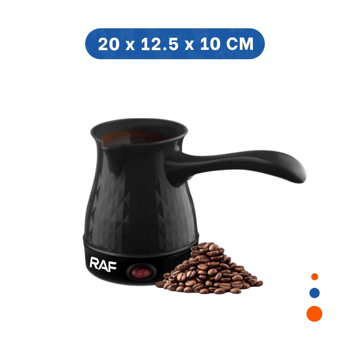 PACK6 MAQUINA TURCA DE 500ML NEGRO CON ACERO INOXIDABLE Y PLASTICO Y+REGALO STICKER - 4