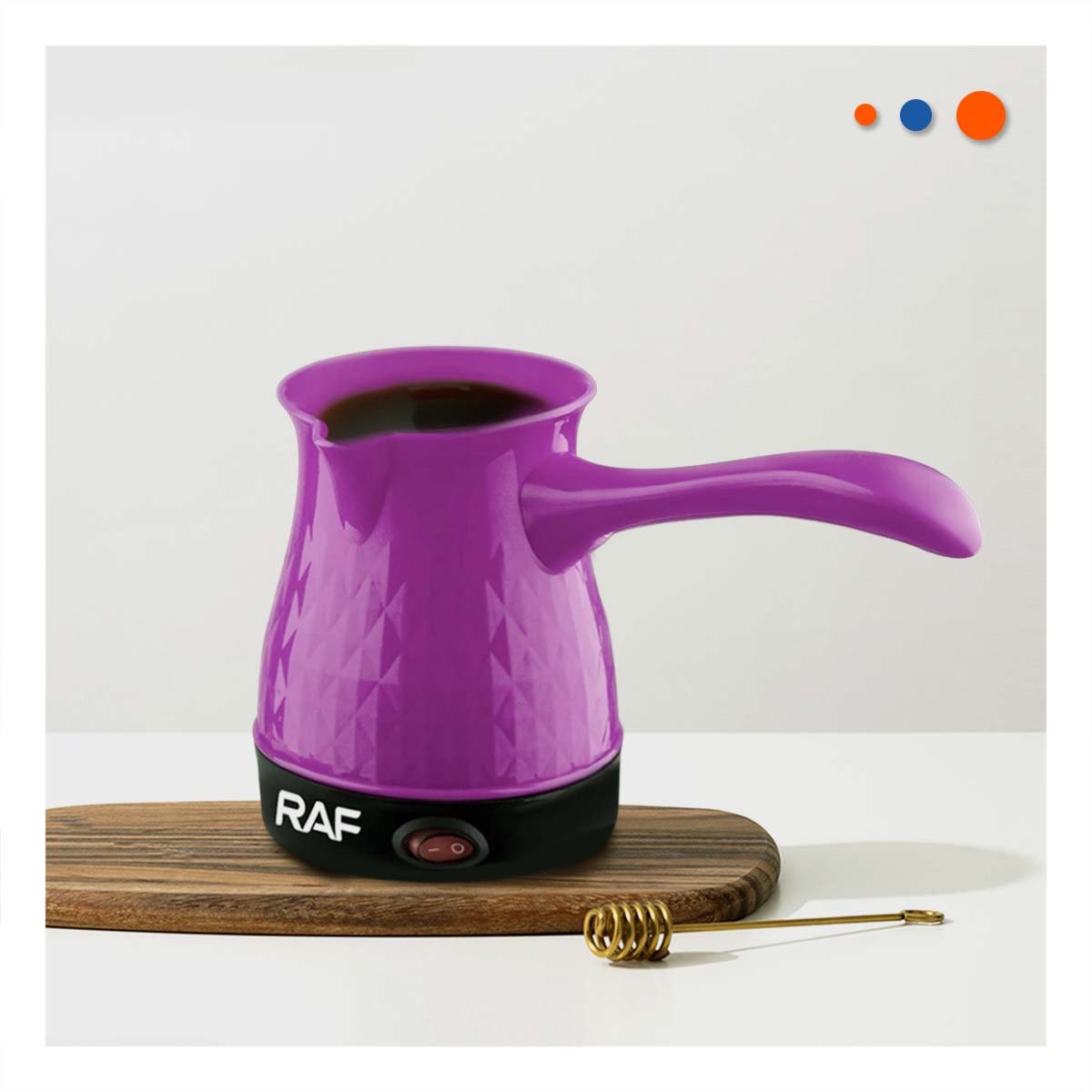 PACK4 PREPARADOR POTENTE DE 500ML TURCO MORADO EN ACERO INOXIDABLE PLASTICO Y+REGALO STICKER - 3