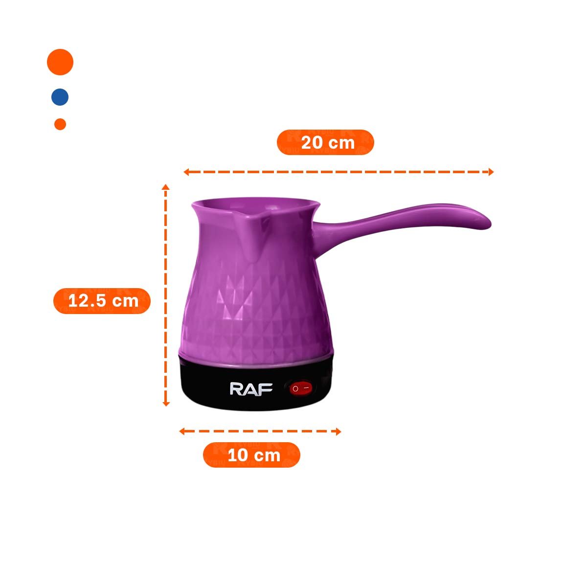 PACK4 PREPARADOR POTENTE DE 500ML TURCO MORADO EN ACERO INOXIDABLE PLASTICO Y+REGALO STICKER - 4