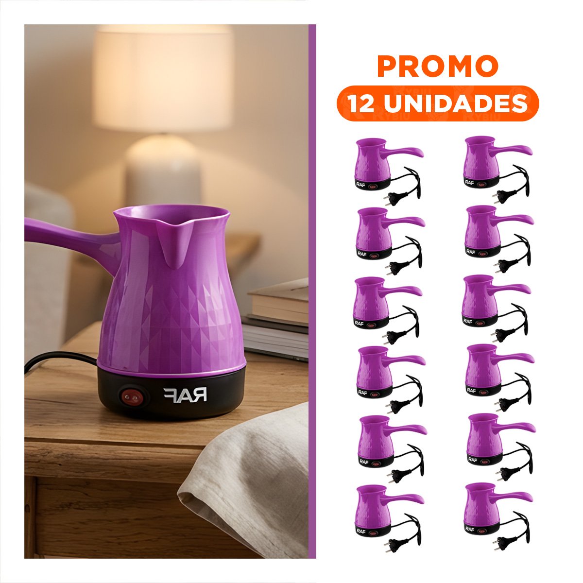 PACK12 DISPOSITIVO DE MORADO 500ML TURCO PARA CHOCOLATE ACERO E INOXIDABLE Y+REGALO STICKER - 1