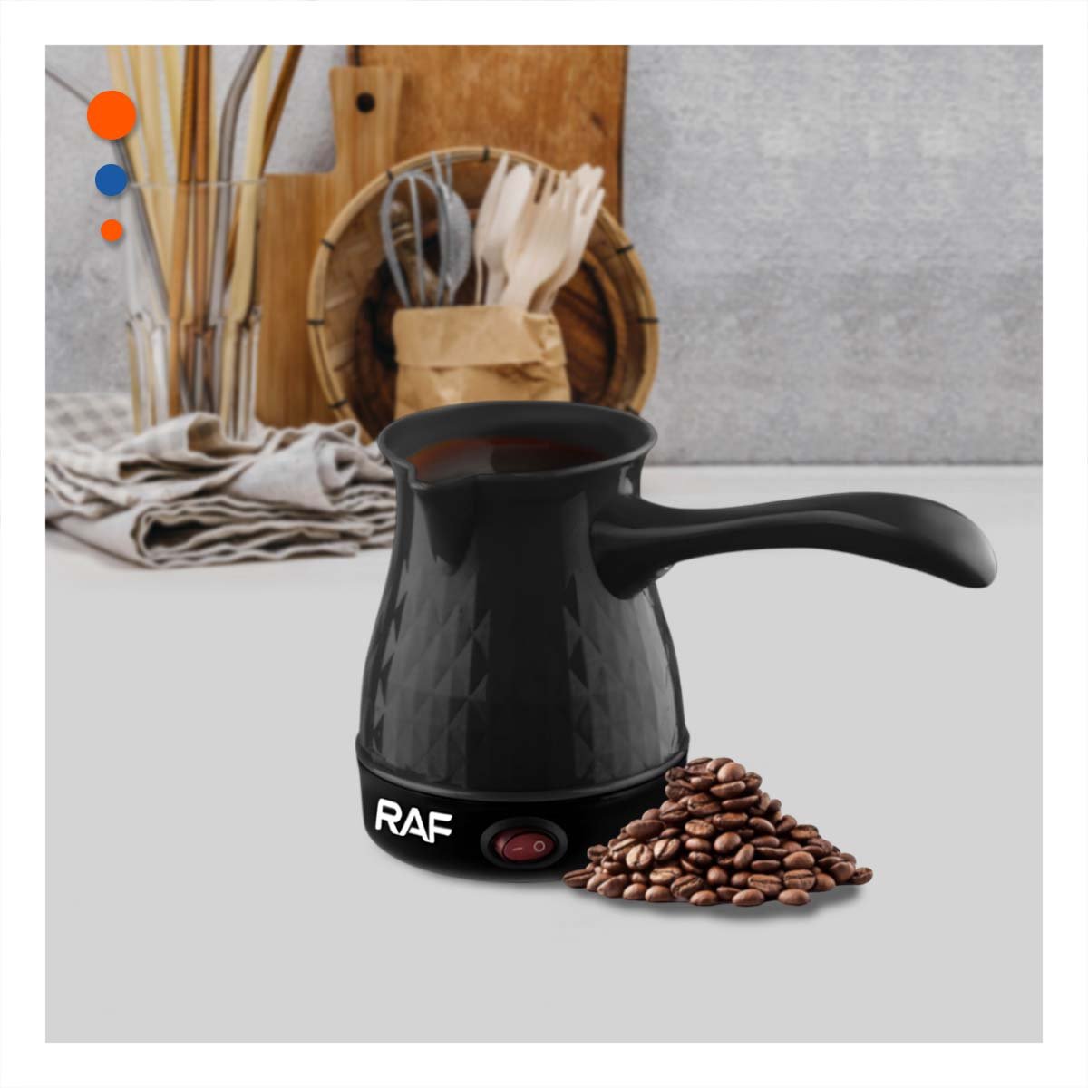 DISPOSITIVO NEGRO TURCO 500ML DE PLASTICO Y ACERO INOXIDABLE DE HOGAR TOP Y+REGALO STICKER - 2