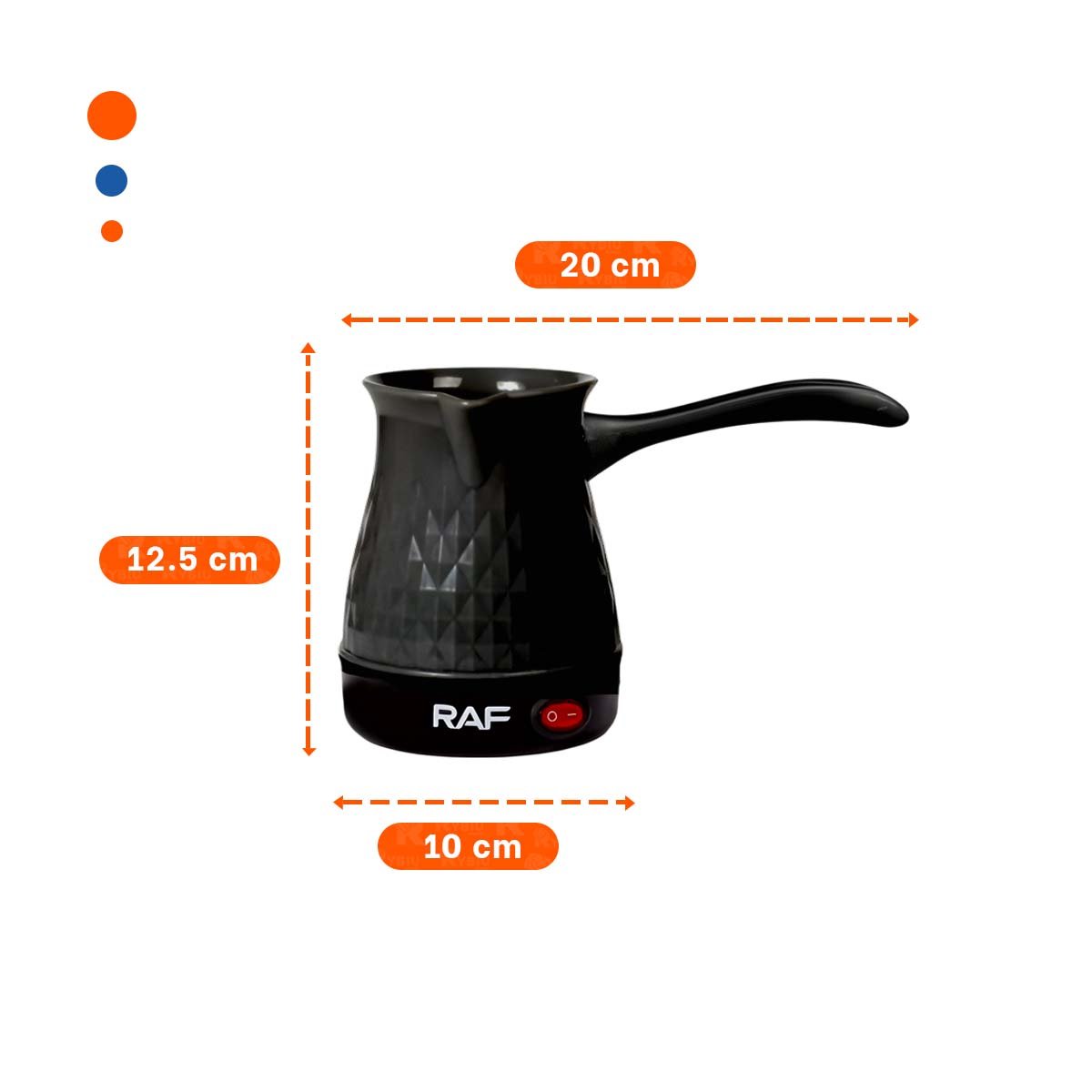 DISPOSITIVO NEGRO TURCO 500ML DE PLASTICO Y ACERO INOXIDABLE DE HOGAR TOP Y+REGALO STICKER - 4