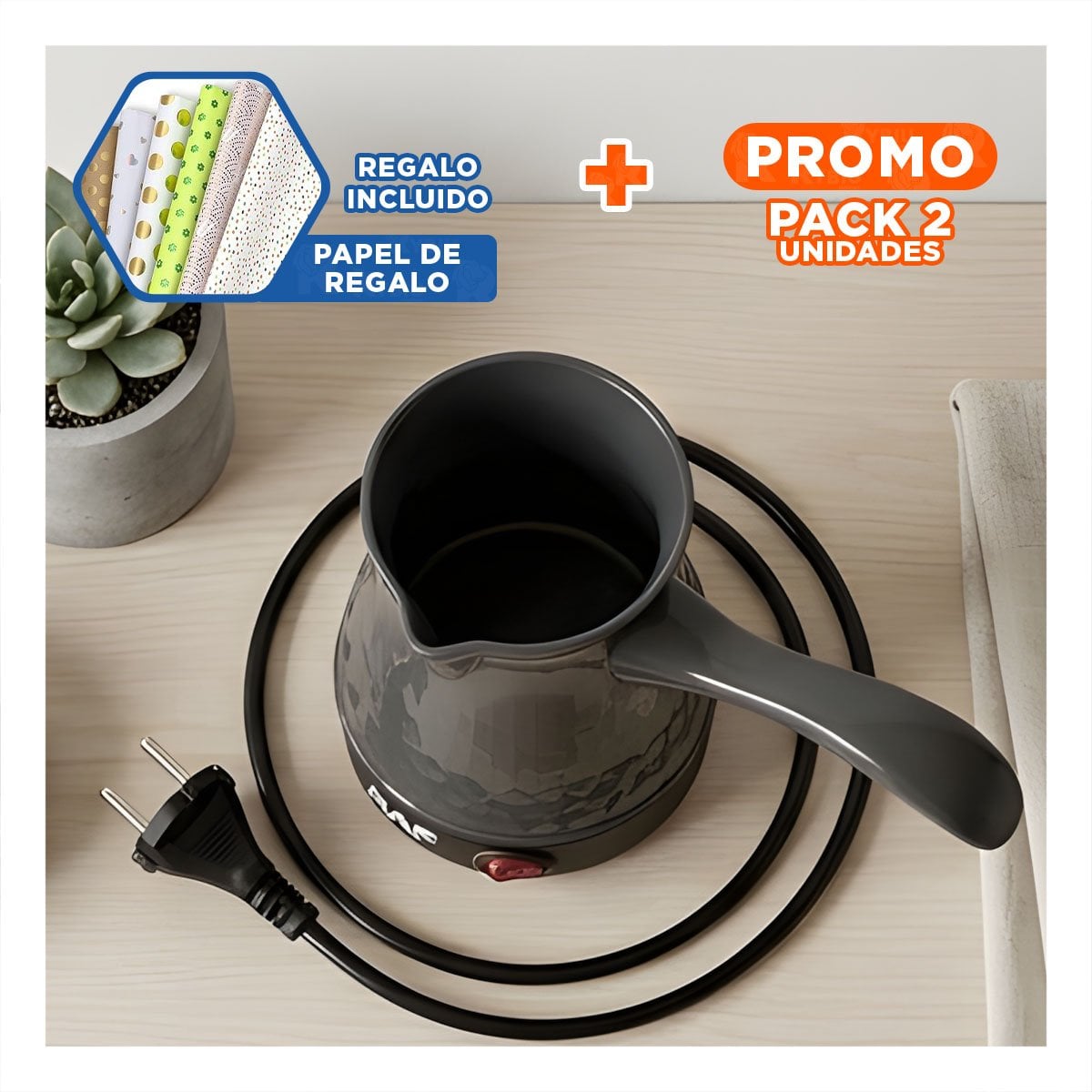 PACK2 DISPOSITIVO DE ACERO INOXIDABLE Y NEGRO PLASTICO 500ML TURCO DE ESTRENO Y+REGALO STICKER - 1