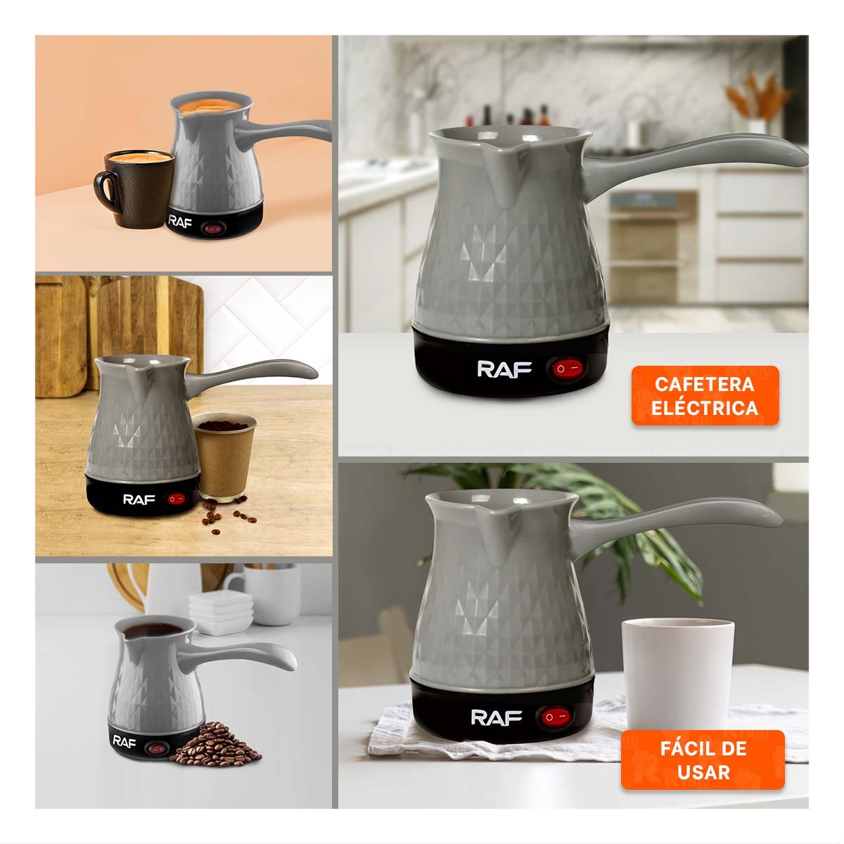 MAQUINA TURCA 500ML DE PLASTICO Y ACERO INOXIDABLE PLOMO PARA PREPARAR Y+LIGAS REGALO - 5