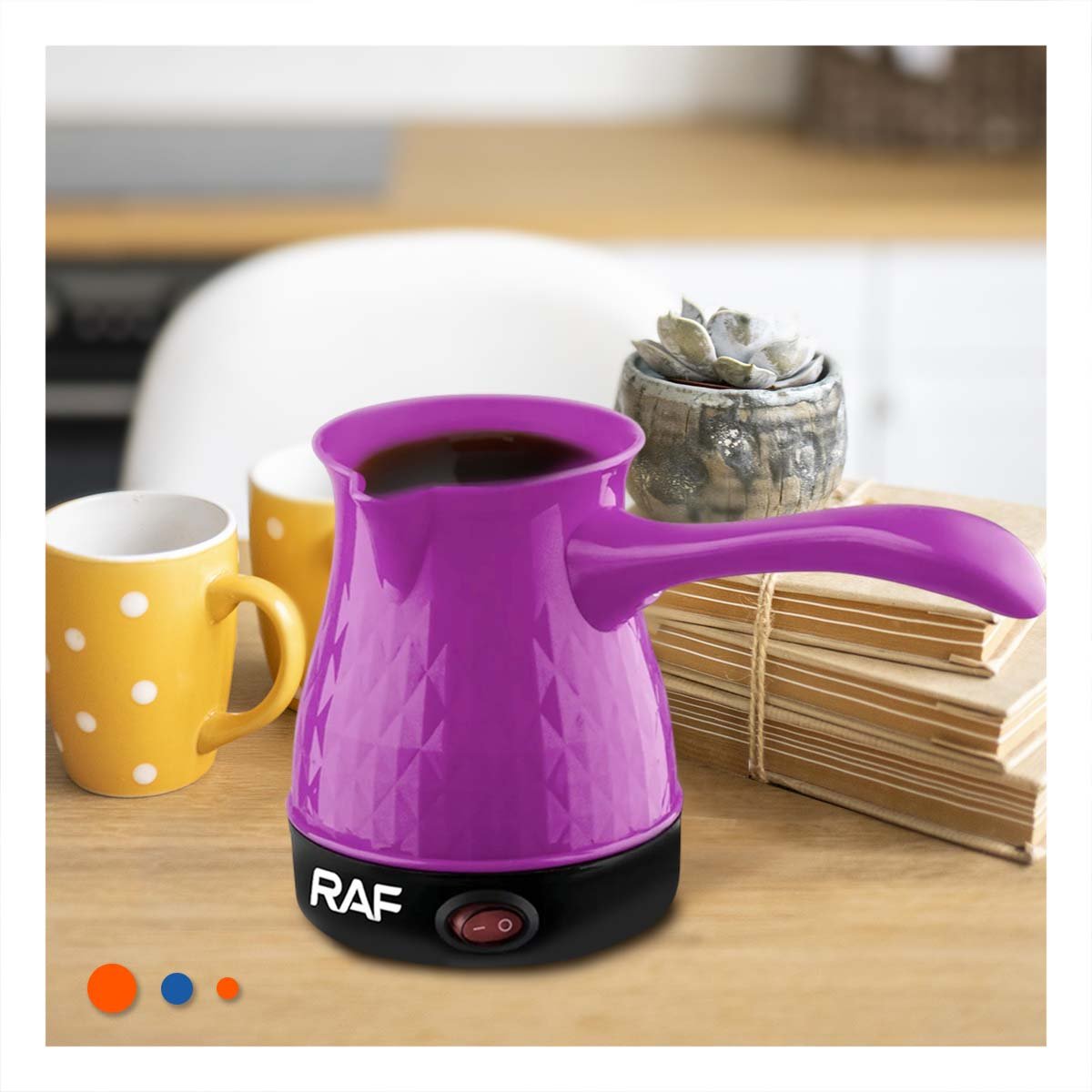 MAQUINITA DE MORADO 500ML TURCA CON PLASTICO Y DE ACERO INOXIDABLE Y+POST IT - 3