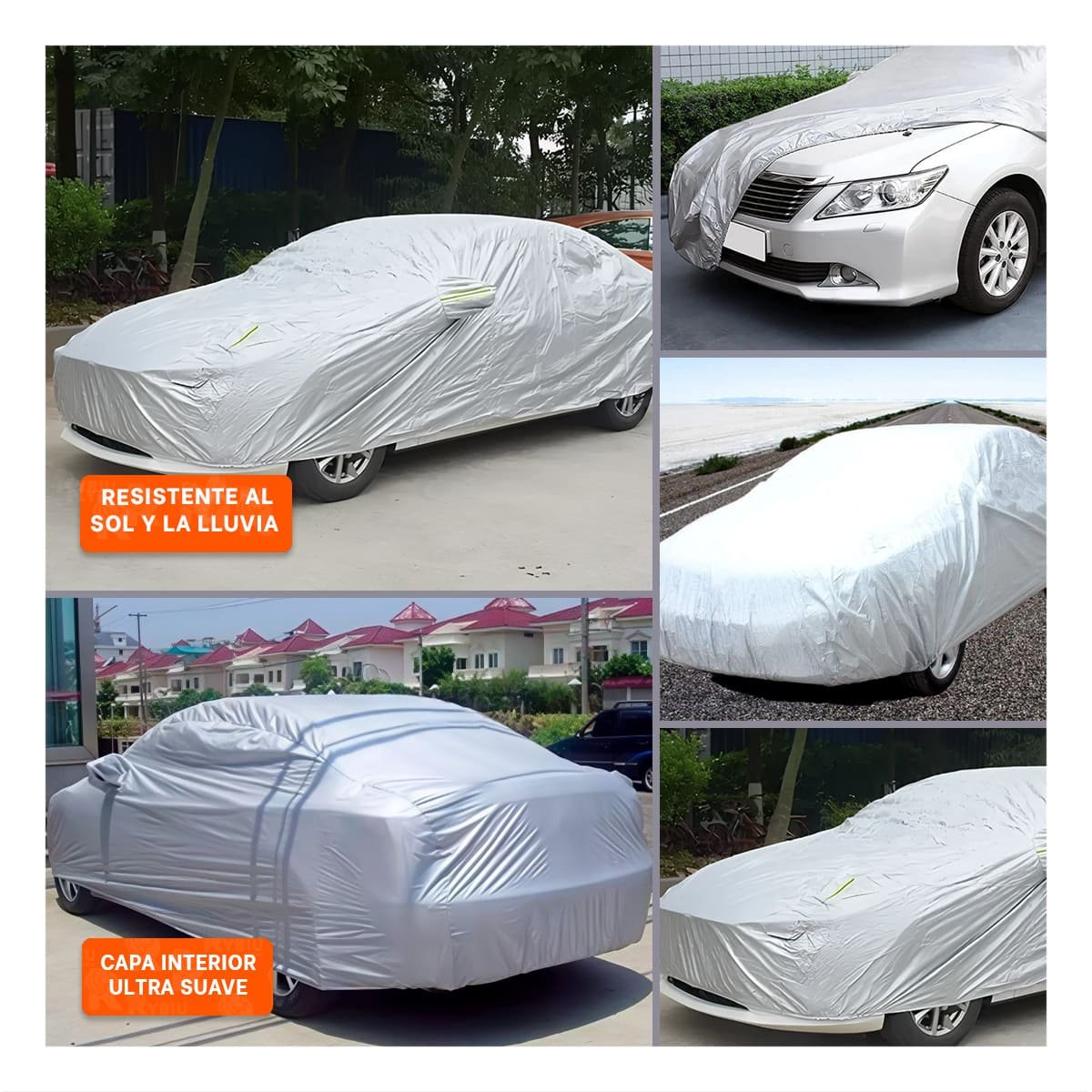 PACK4 PROTECCION EXTERIOR XL 540X175X120CM GRIS COBERTOR AMPLIO Y+REGALO STICKER - 2