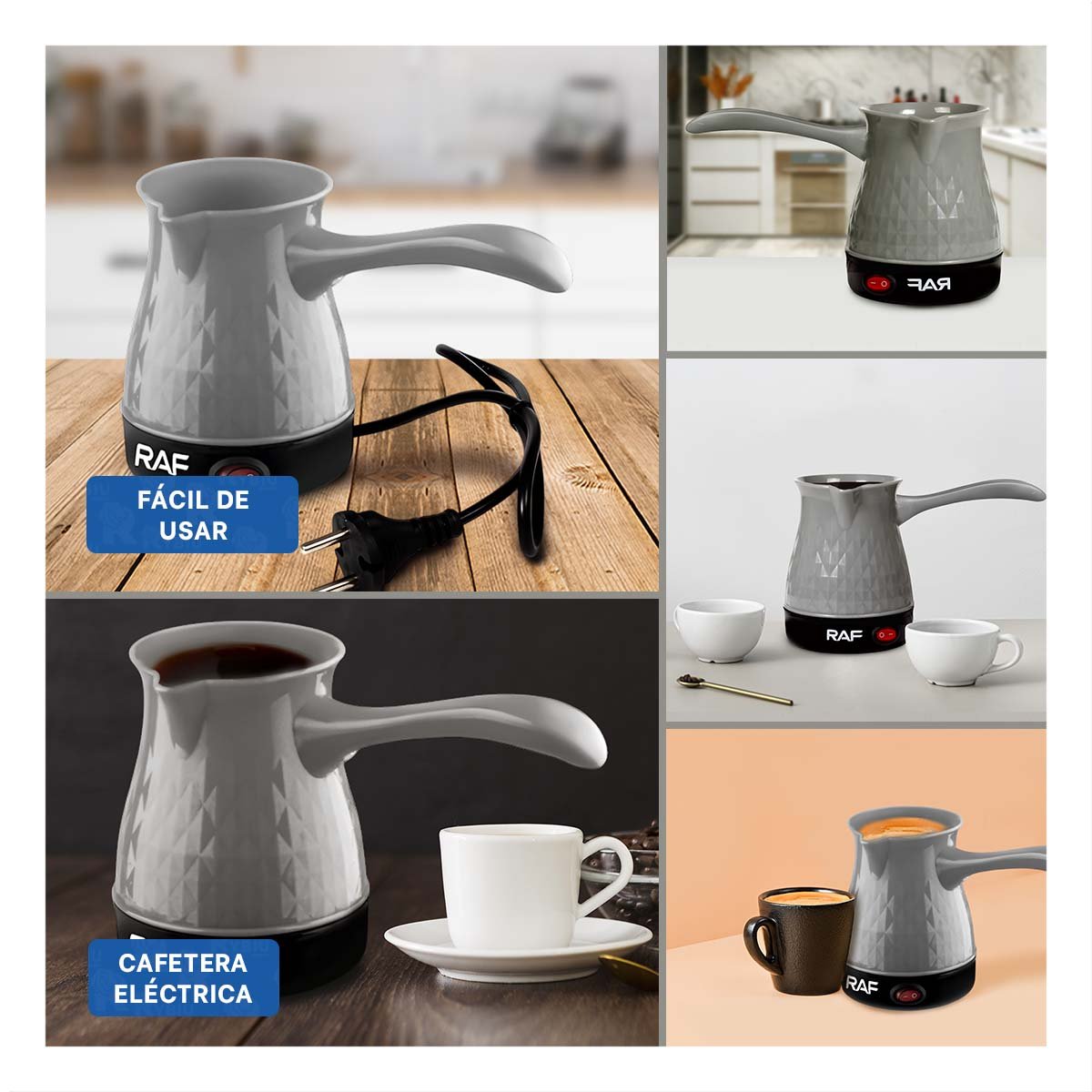 APARATO TURCO DE ACERO INOXIDABLE Y PLASTICO 500ML PLOMO DE USO DIARIO - 5