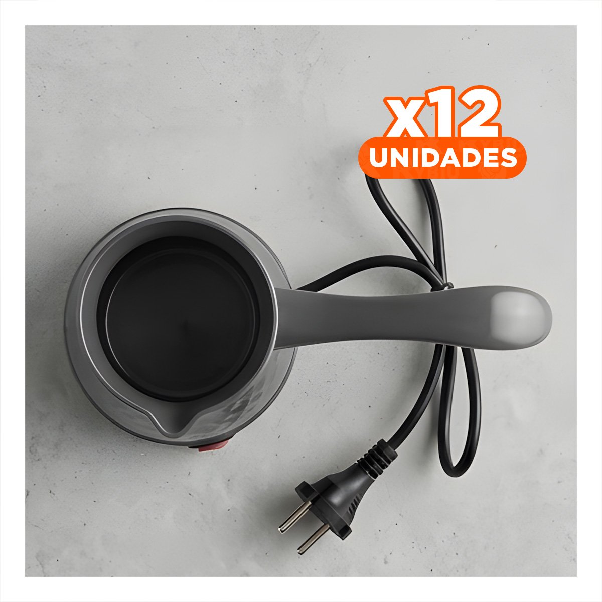PACK12 TETERA DE NEGRO PLASTICO 500ML TURCA CON ACERO INOXIDABLE PARA CHOCOLATE 8 - 1