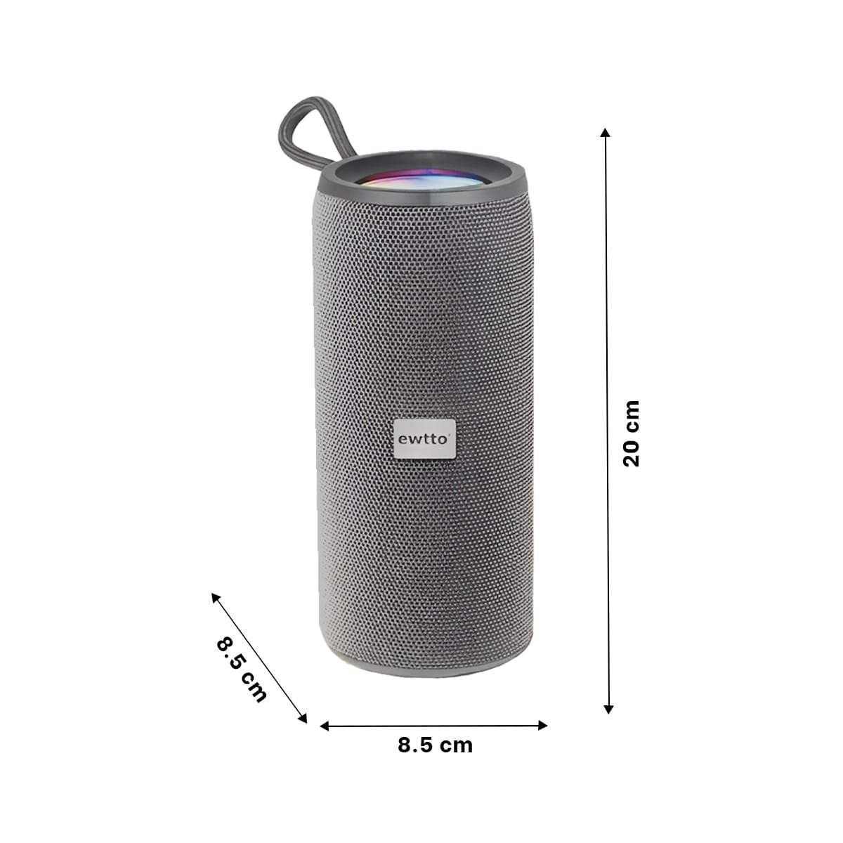 PACK2 ALTAVOZ INALAMBRICO COLOR PLOMO CON SONIDO POTENTE Y CONECTIVIDAD FACIL - 4
