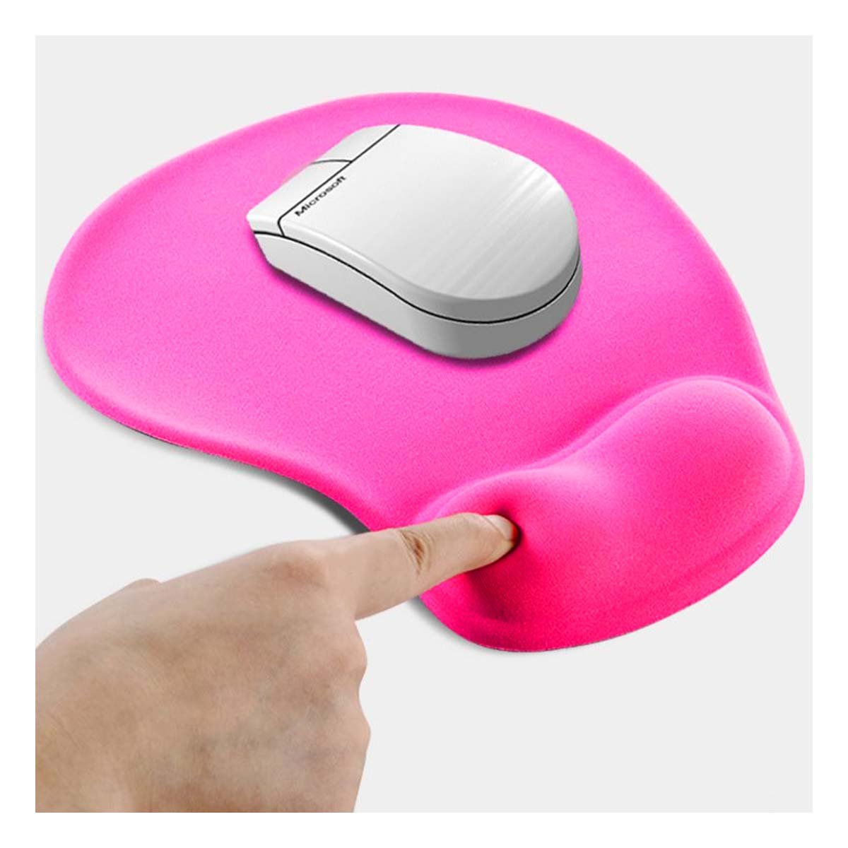PACK4 TAPETE GEL SUAVE COLOR FUCSIA PARA USO DIARIO COMPUTADORA Y+REGALO STICKER - 5