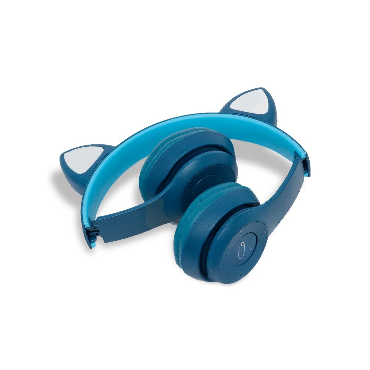 PACK12 HEADSET TIPO GATO CON LUCES COLOR AZUL PARA OFICINA Y USO DIARIO Y+REGALO STICKER - 2