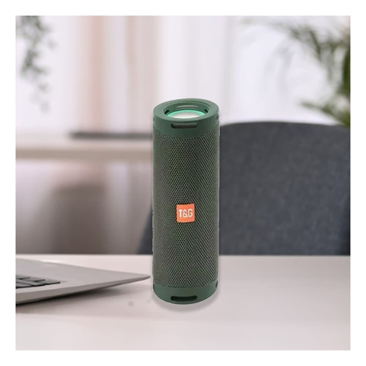BOCINA PORTATIL COLOR VERDE MILITAR CON SONIDO ESTEREO Y+REGALO STICKER - 5