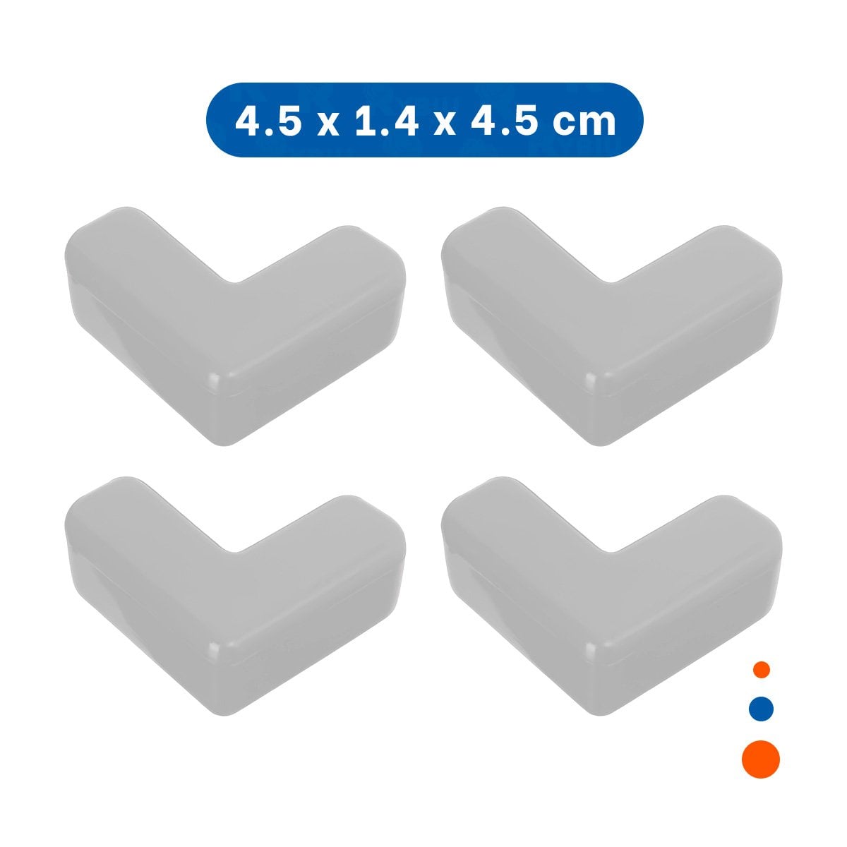 PACK6 PROTECTORES DE SEGURIDAD PARA ESQUINAS DE MUEBLES EN PLOMO - 4