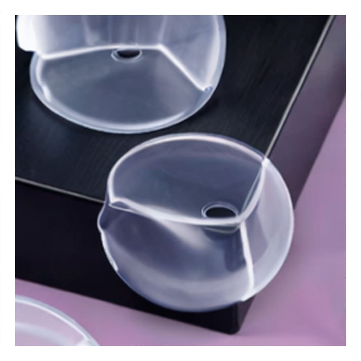 KIT 4 CUBIERTAS PARA ESQUINAS EN SILICONA TRANSPARENTE CIRCULAR PARA MUEBLES Y+POST IT - 3