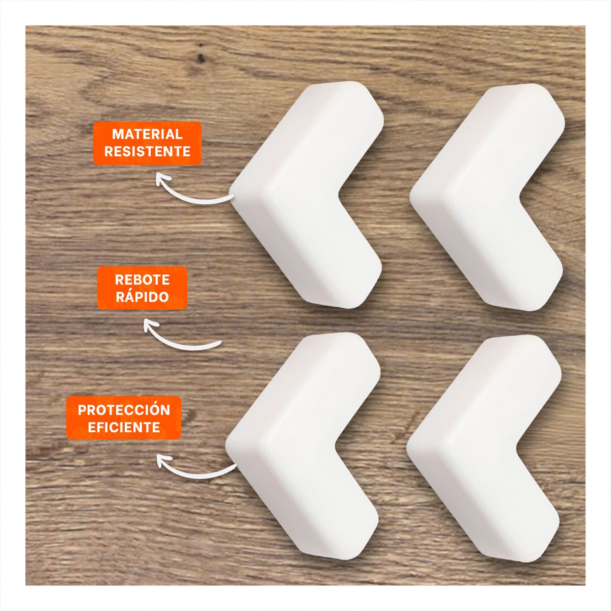 PACK6 RESGUARDOS PARA ESQUINAS DE SEGURIDAD INFANTIL BLANCO Y+PAPEL REGALO - 2