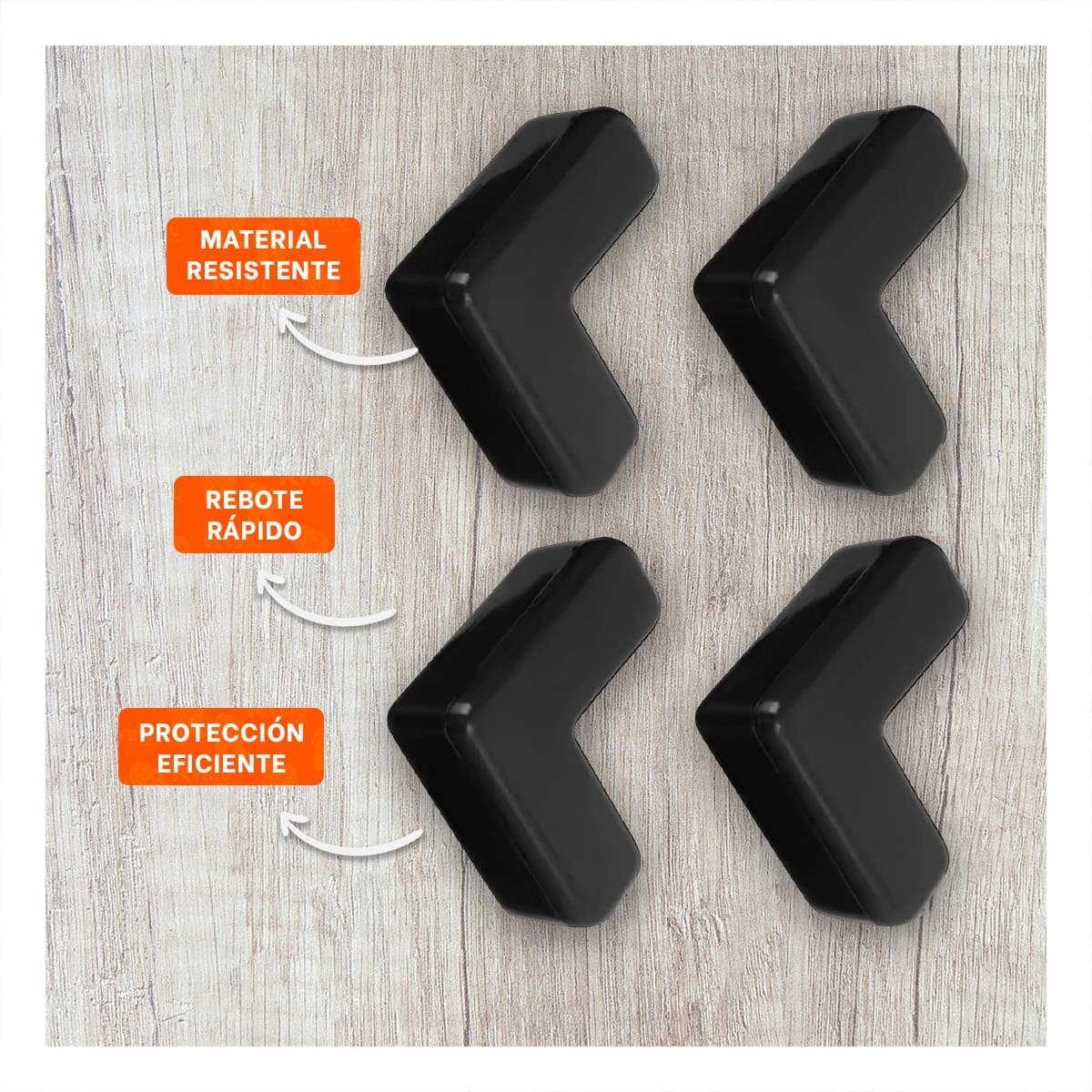 PACK12 PACK ADHESIVO PARA ESQUINAS DE SEGURIDAD NEGRO Y+PAPEL REGALO - 3