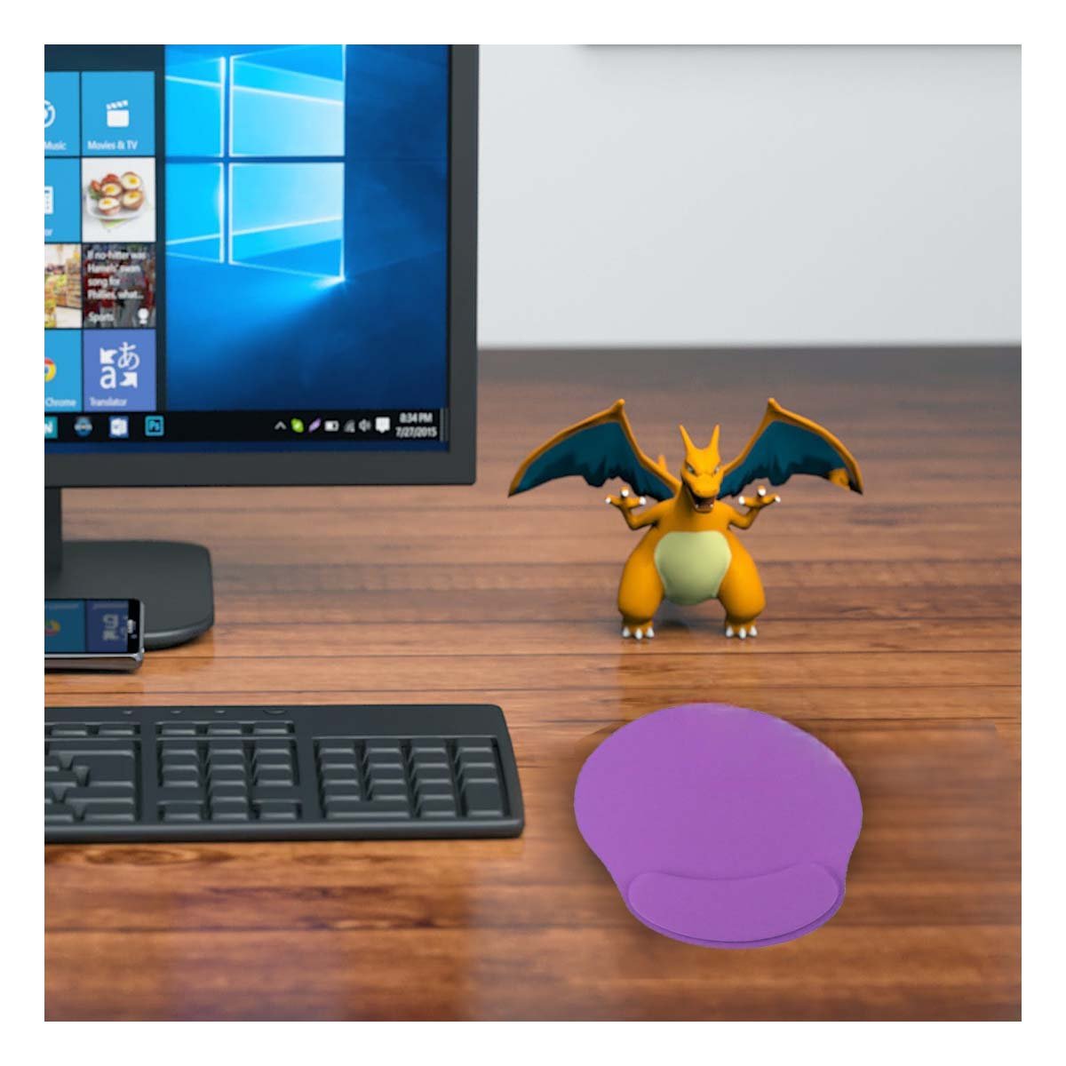 PACK6 MOUSE PAD GEL PORTATIL PARA OFICINA Y ESCRITORIO LILA - 4