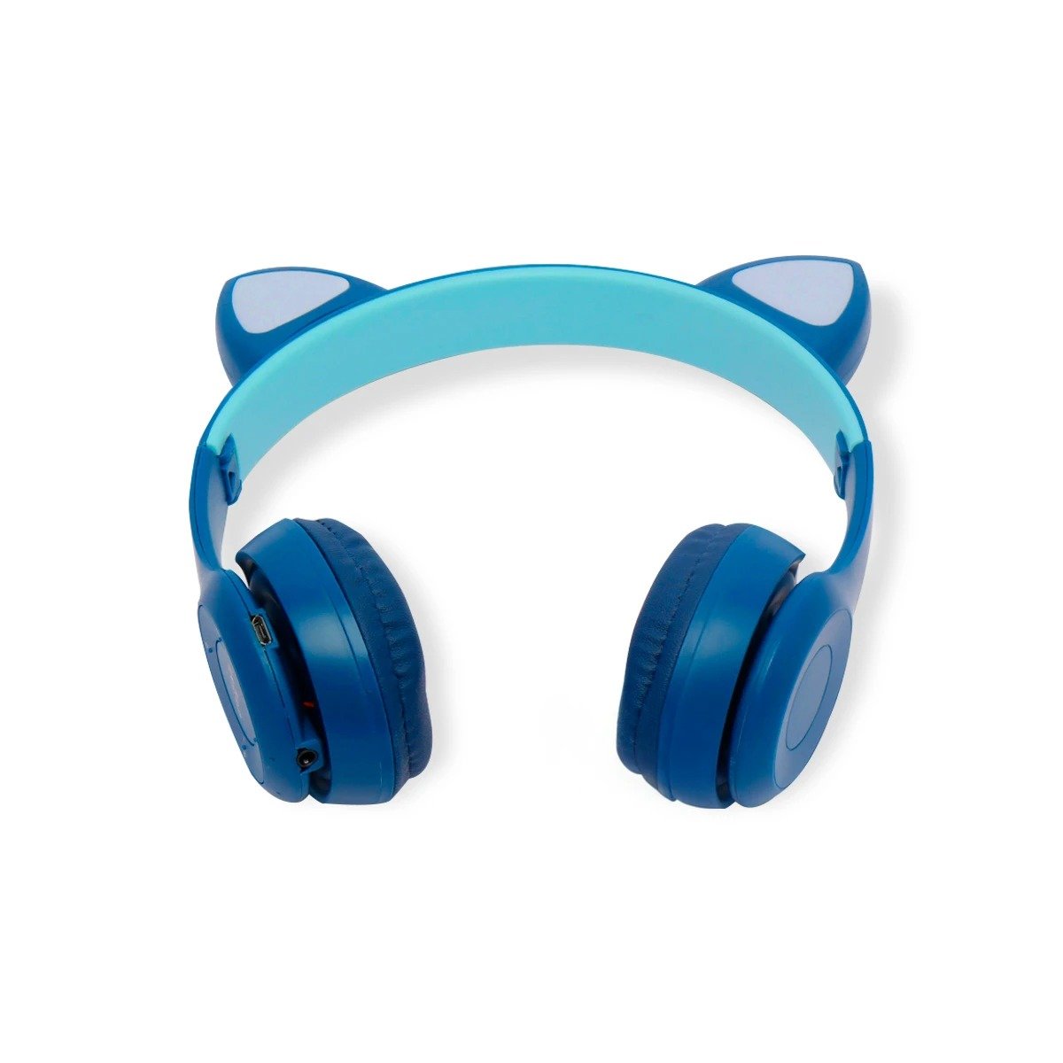 PACK4 AURICULARES TIPO GATO CON LUCES PARA COMPUTADORA Y JUEGOS AZUL Y+PAPEL REGALO - 2