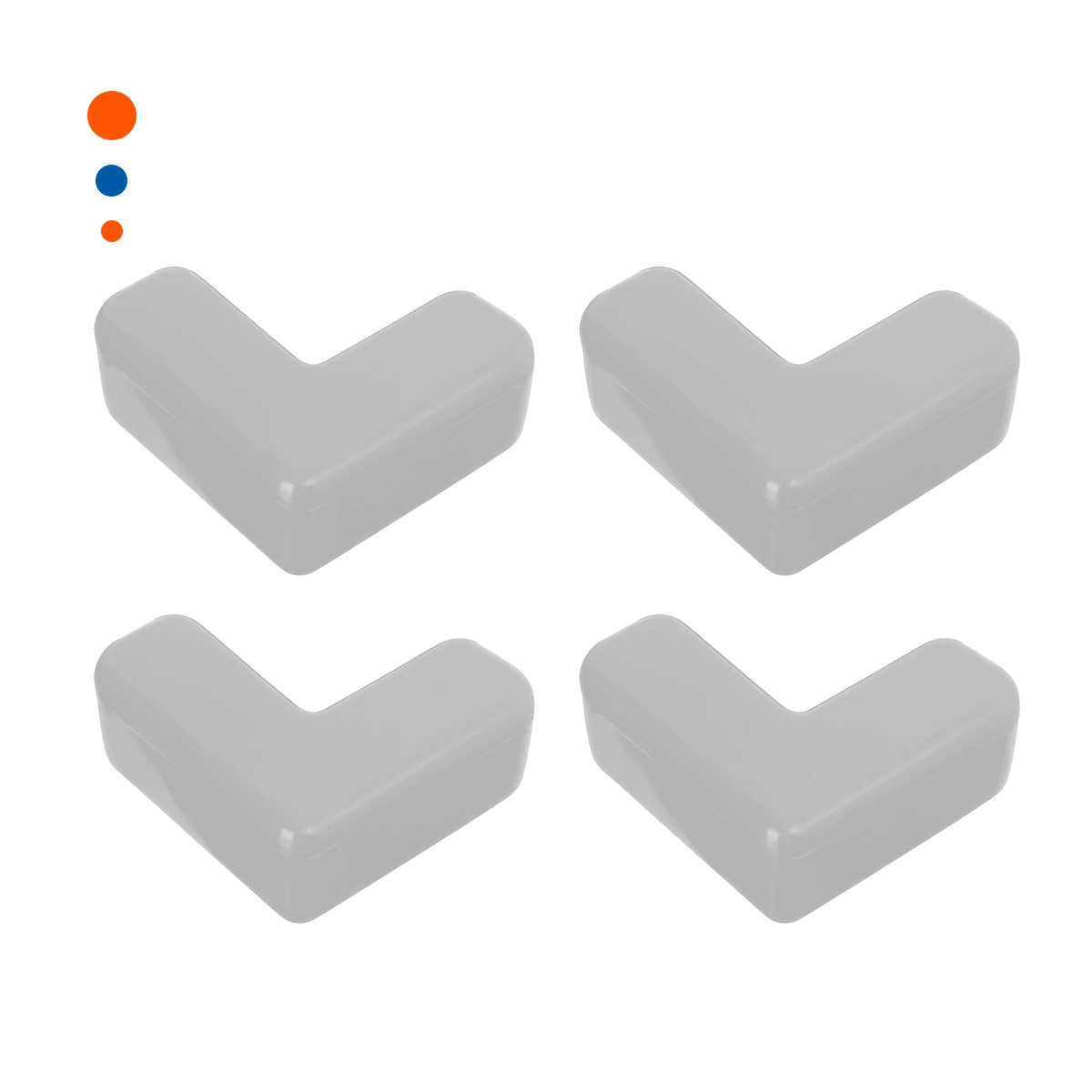 PACK12 ACCESORIOS PARA ESQUINAS DE SEGURIDAD ADHESIVOS PARA HOGAR PLOMO Y+REGALO STICKER - 2