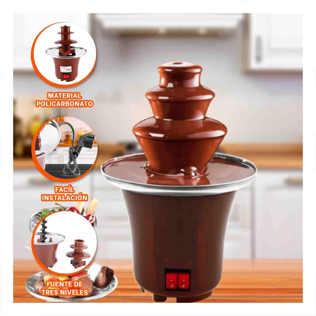 PACK2 EQUIPO DE CHOCOLATE DE 3 NIVELES ELECTRICO MARRON PARA BUFFET DE GALA Y+REGALO STICKER - 3