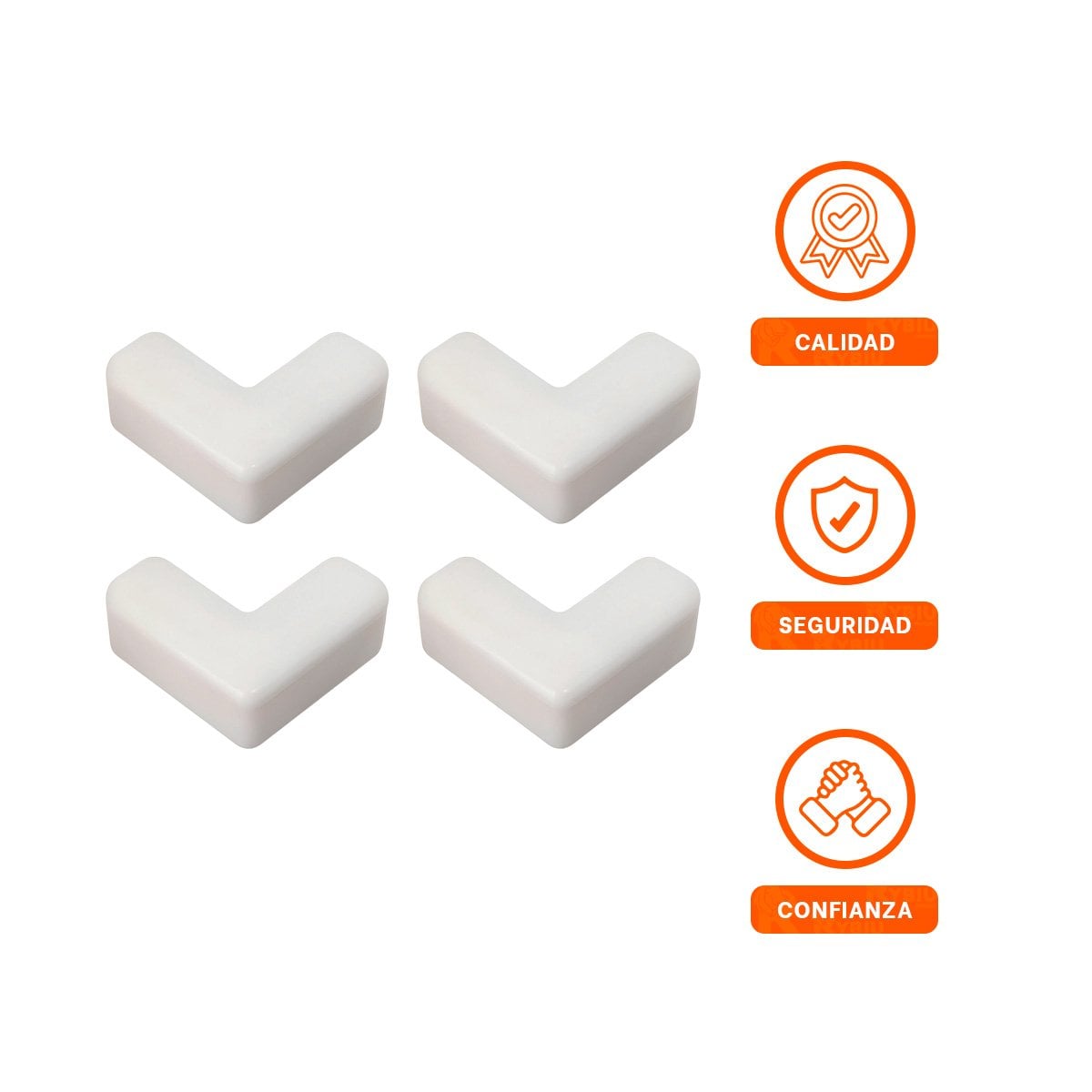 PROTECTORES ANTIGOLPES PARA ESQUINAS EN CASA COLOR BLANCO Y+LIGAS REGALO - 3