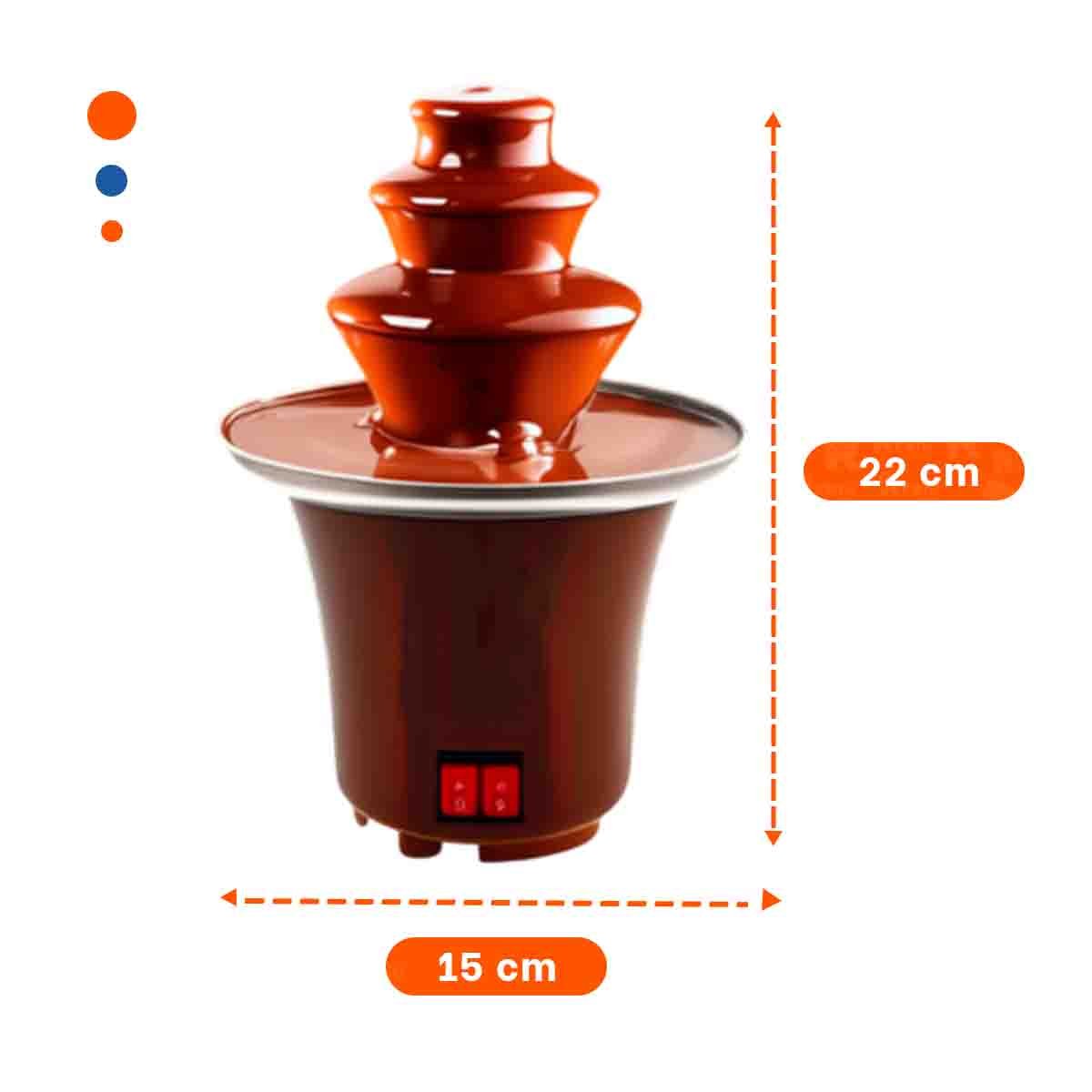 PACK2 MAQUINA MARRON PARA CHOCOLATE DE 3 PISOS ELECTRICA DE DISENO ELEGANTE - 4