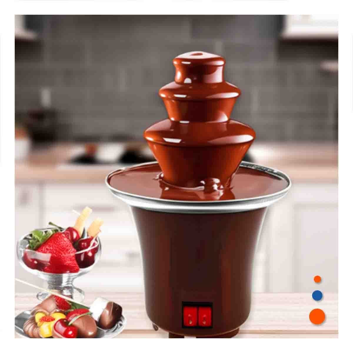 PACK2 MAQUINA MARRON PARA CHOCOLATE DE 3 PISOS ELECTRICA DE DISENO ELEGANTE - 5