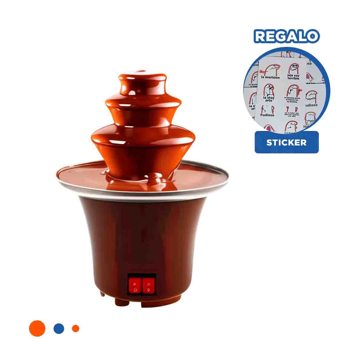DISPOSITIVO DE CHOCOLATE MARRON DE 3 PISOS ELECTRICO PARA REPOSTERIA Y+REGALO STICKER - 1