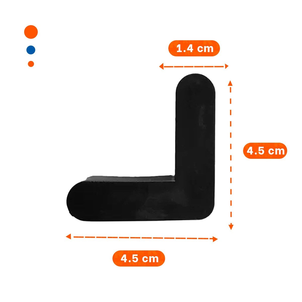 PACK2 AMORTIGUADOR PARA BORDES DE MESA EN HOGAR NEGRO Y+PAPEL REGALO - 4
