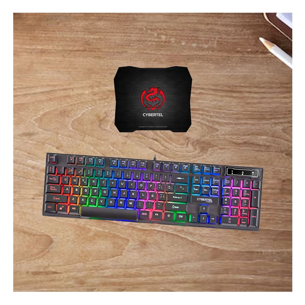 PACK4 KIT GAMER COMPLETO CON TECLADO MOUSE Y MOUSE PAD PARA PC NEGRO - 2