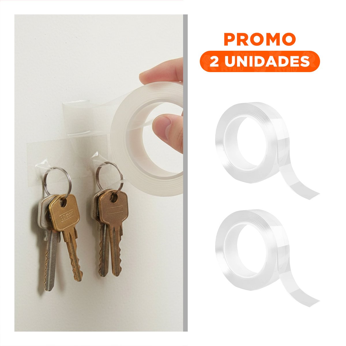 PACK2 ADHESIVO RESISTENTE DOBLE CONTACTO DE 3 METROS MULTIFUNCIONAL - 1