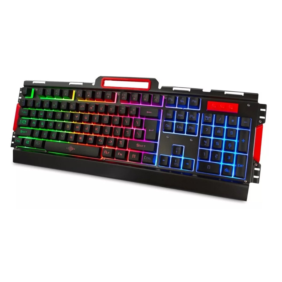 CONTROL AVANZADO GAMER CON MOUSE LUZ LED RGB COLOR NEGRO PARA PC Y+PAPEL REGALO - 1