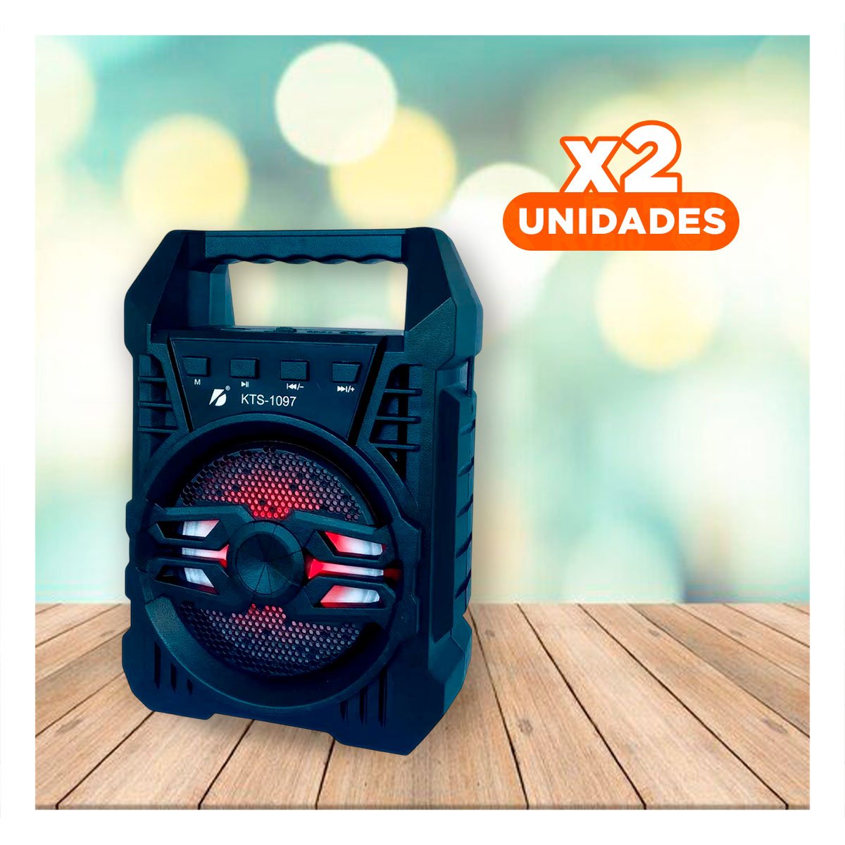 PACK2 EQUIPO PORTATIL CON 4 PULGADAS NEGRO PARA COMPARTIR MUSICA Y+REGALO STICKER - 1