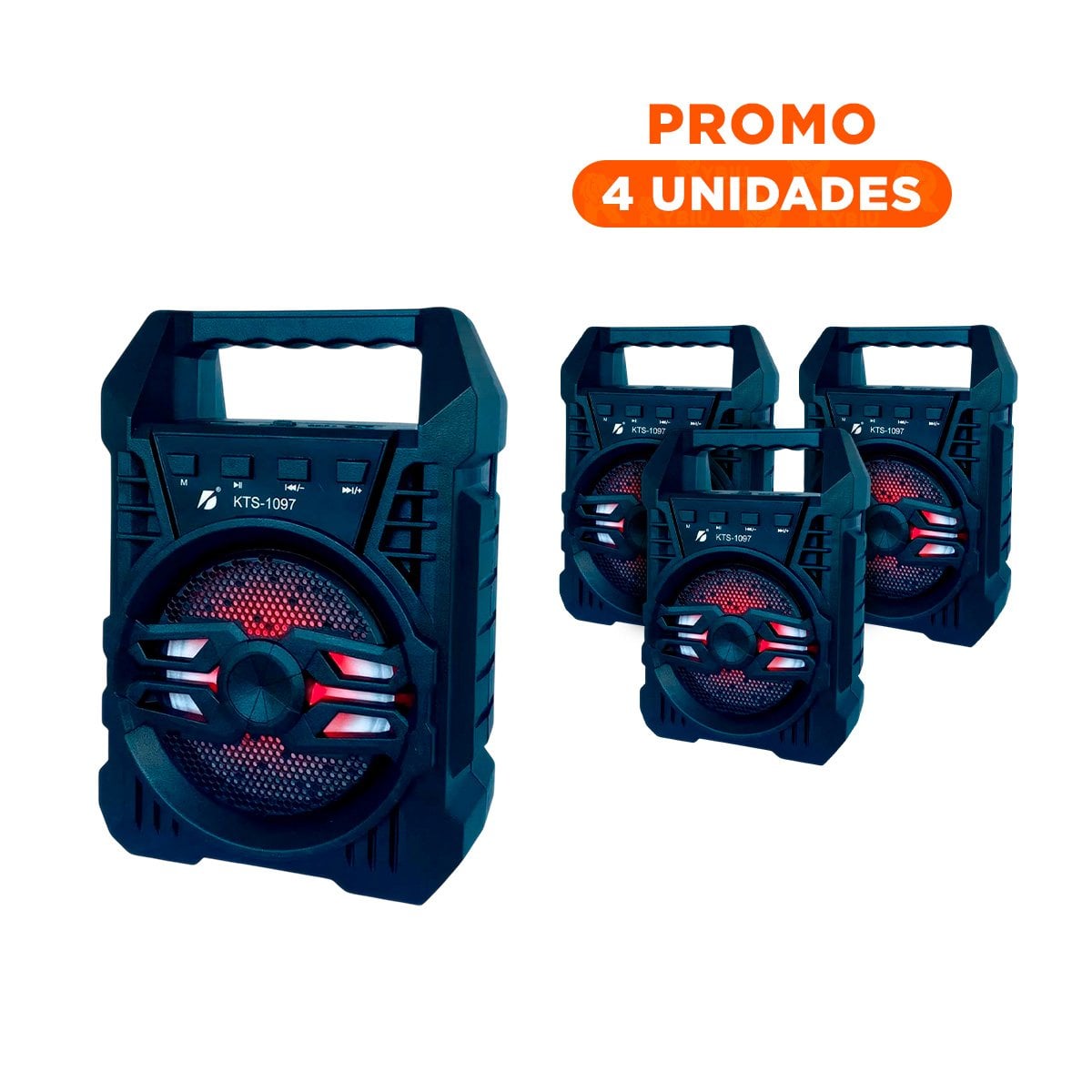 PACK4 BOCINA CON 4 PULGADAS COLOR NEGRO PARA REUNIONES Y+REGALO STICKER - 1