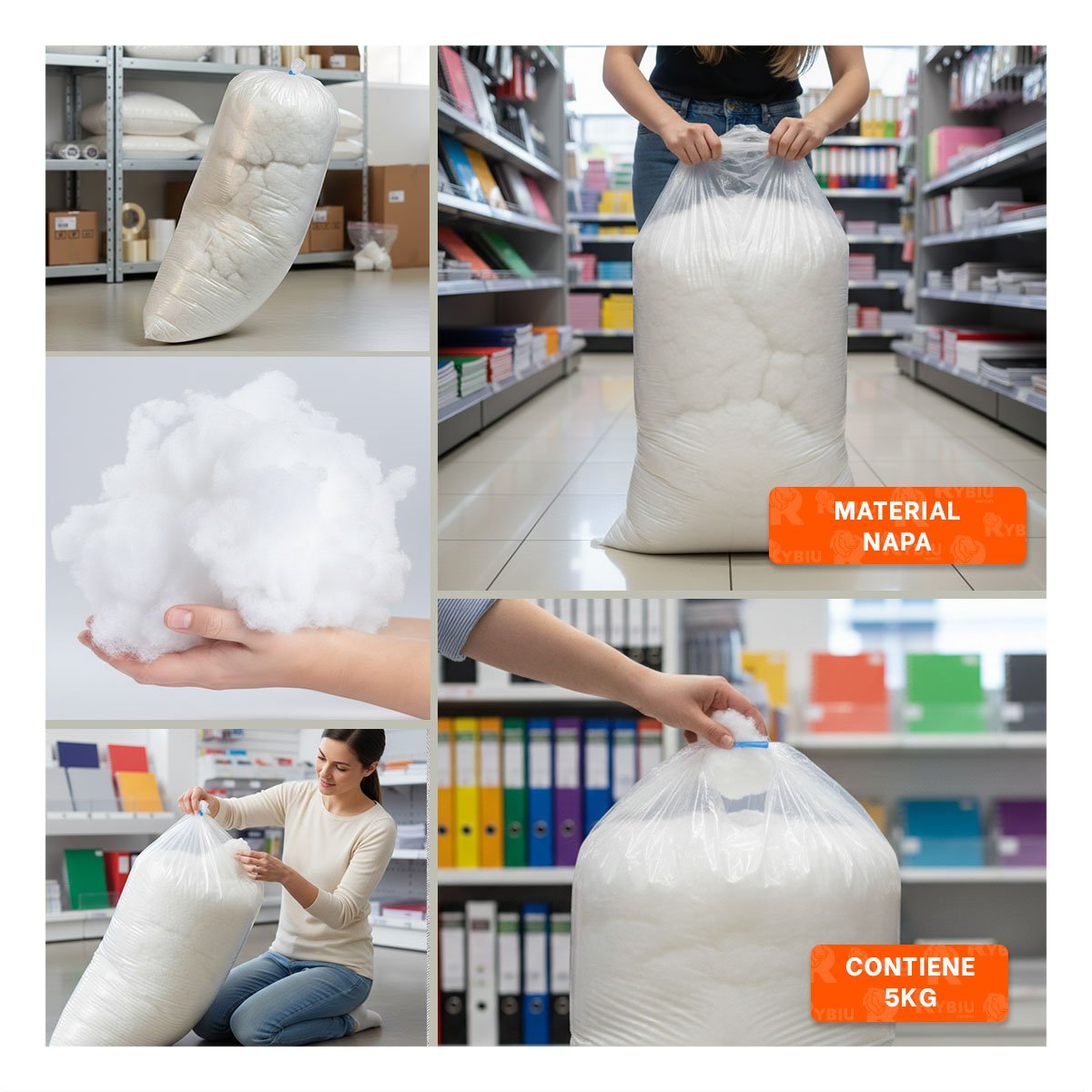 EMBALAJE REFORZADO DE NAPA 5KG BLANCO RESISTENTE Y+POST IT - 1