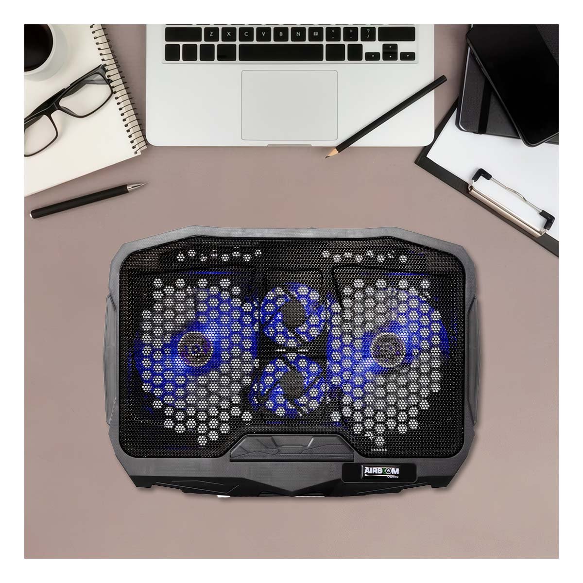 PACK6 COOLER PARA LAPTOP 4 VENTILADORES AJUSTABLE Y SILENCIOSO COLOR NEGRO - 5