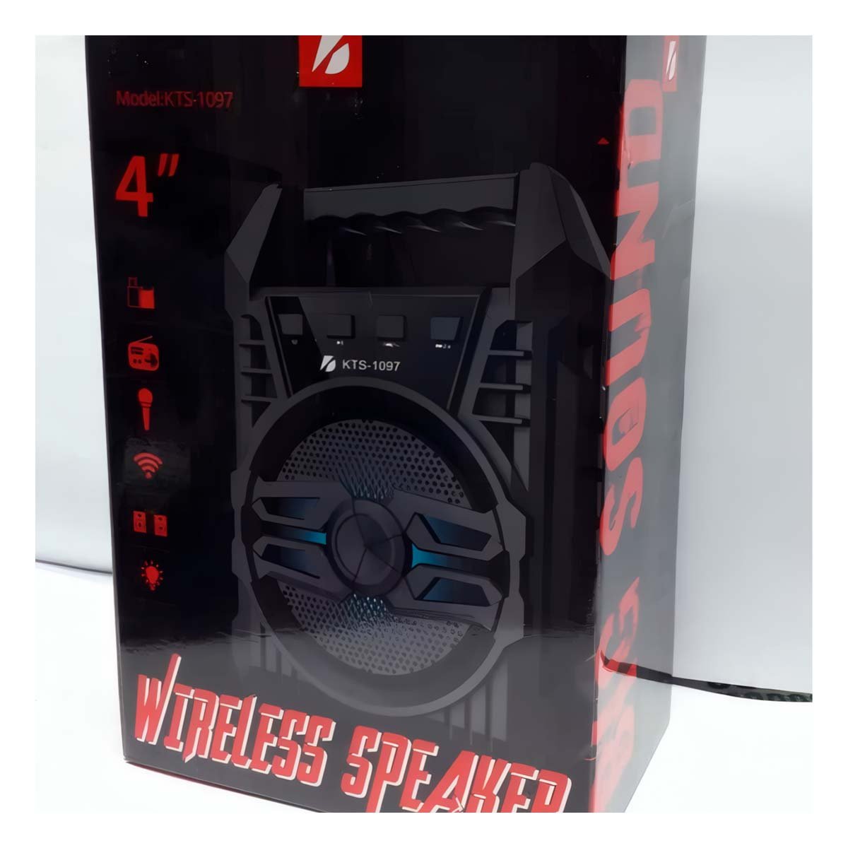 BOCINA CON 4 PULGADAS NEGRO PARA ANIMAR FIESTAS Y+REGALO STICKER - 5