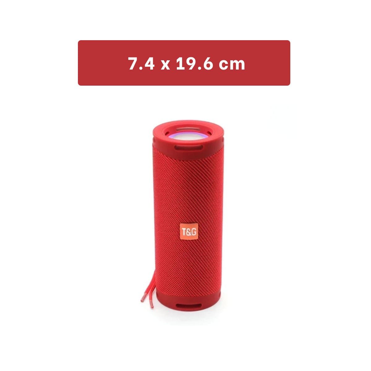 PACK6 BOCINA PROFESIONAL COLOR ROJO CON SONIDO POTENTE Y CONECTIVIDAD FACIL Y+REGALO STICKER - 4