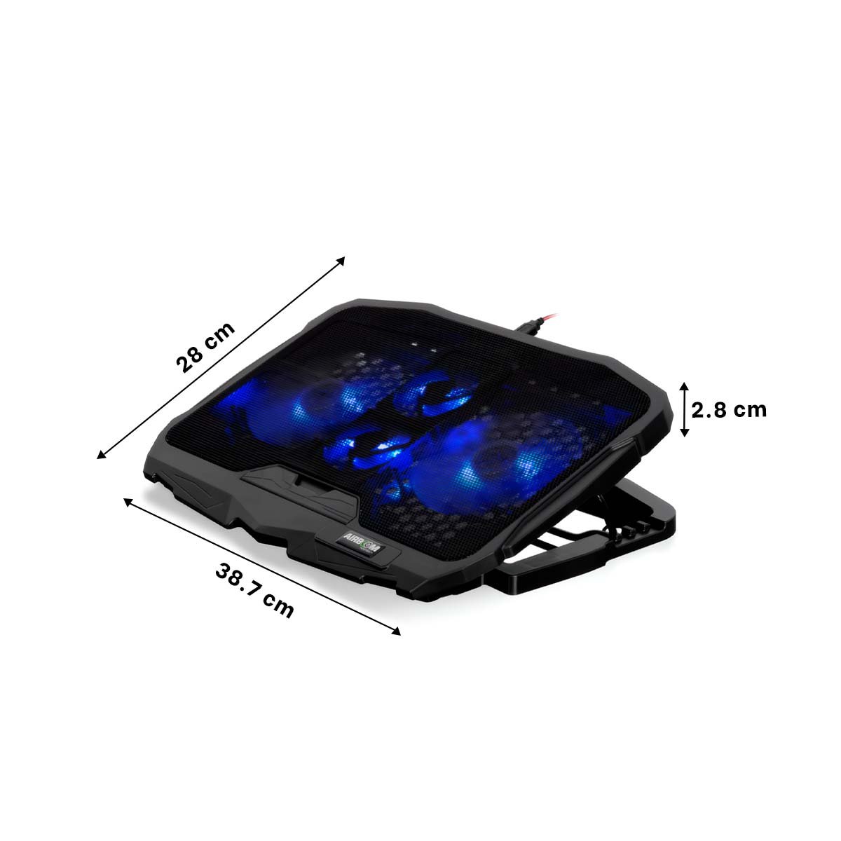 PACK2 ENFRIADOR PARA LAPTOP 4 VENTILADORES COMPACTO Y POTENTE NEGRO - 4