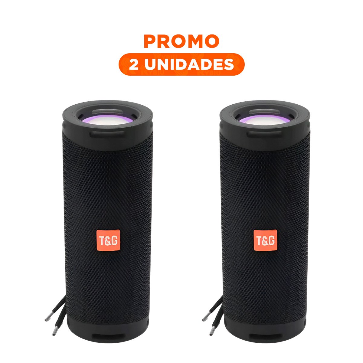 PACK2 ALTAVOZ INALAMBRICO COLOR NEGRO CON SONIDO POTENTE Y CONECTIVIDAD FACIL - 1