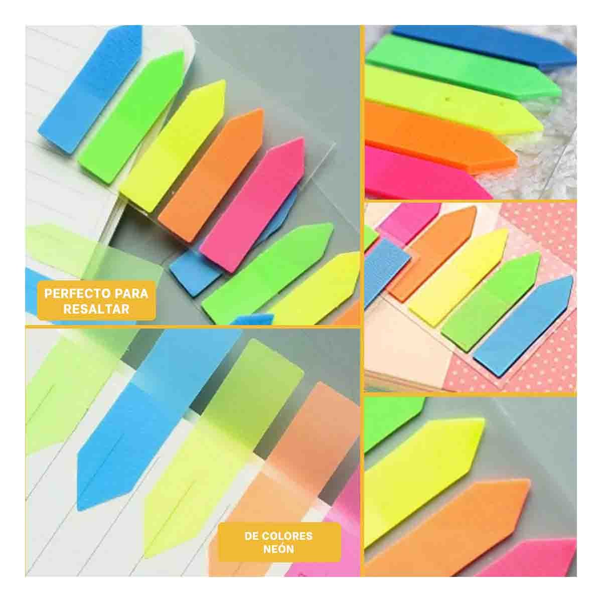 PACK4 ACCESORIOS POST IT ADHESIVOS 5 PIEZAS MULTICOLOR FLECHA Y+REGALO STICKER - 2