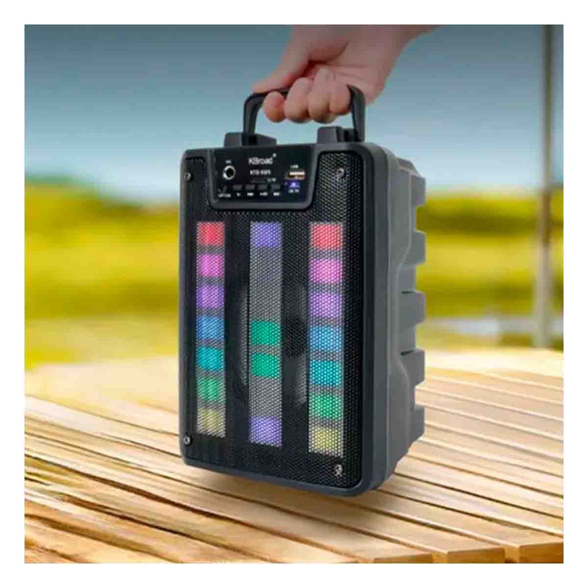 BOCINA PORTATIL CON MICROFONO 4 PULGADAS PARA KARAOKE Y MUSICA NEGRO Y+REGALO STICKER - 2