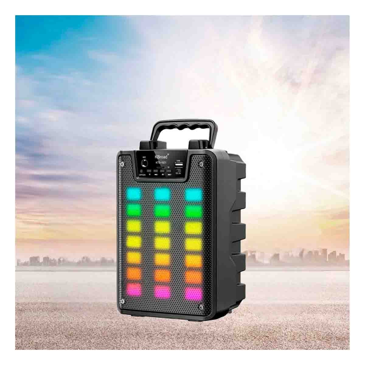 PACK6 ALTAVOZ PORTATIL CON MICROFONO 4 PULGADAS COLOR NEGRO PARA MUSICA KARAOKE Y+PAPEL REGALO - 5