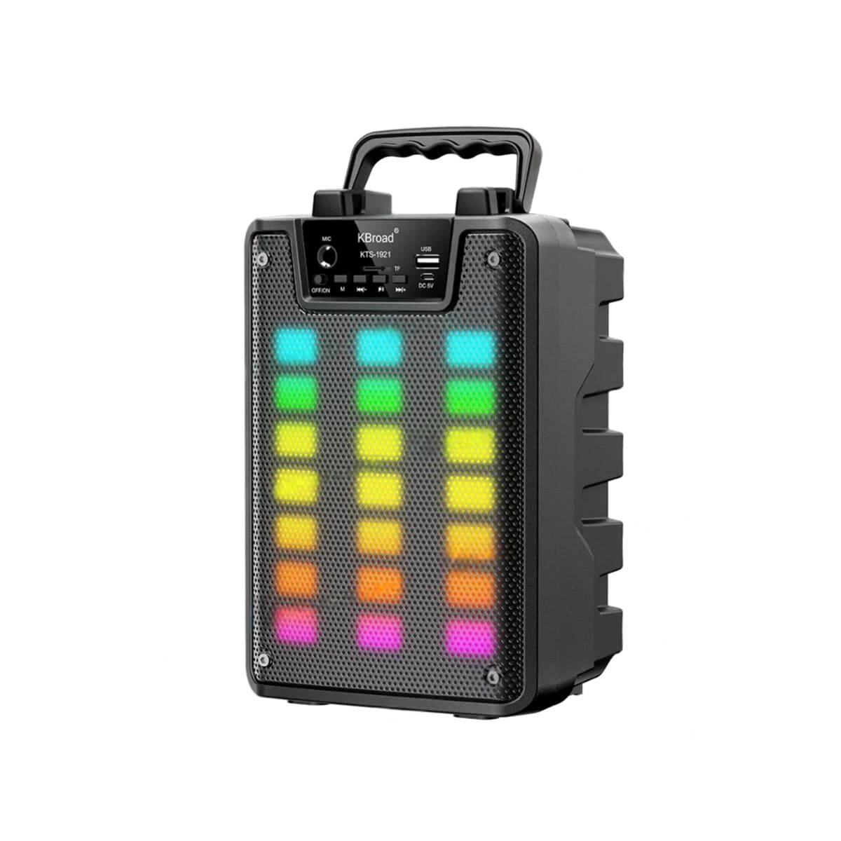 ALTAVOZ CON MICROFONO 4 PULGADAS COLOR NEGRO PARA MUSICA Y KARAOKE EN CASA Y+PAPEL REGALO - 1