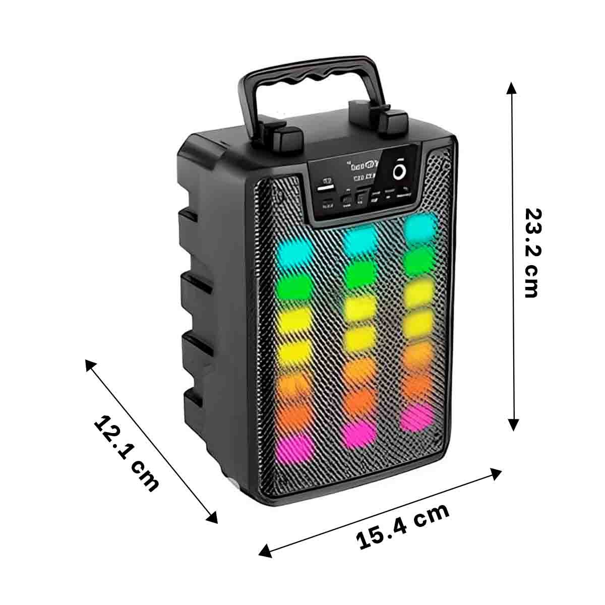 ALTAVOZ CON MICROFONO 4 PULGADAS COLOR NEGRO PARA MUSICA Y KARAOKE EN CASA Y+PAPEL REGALO - 4
